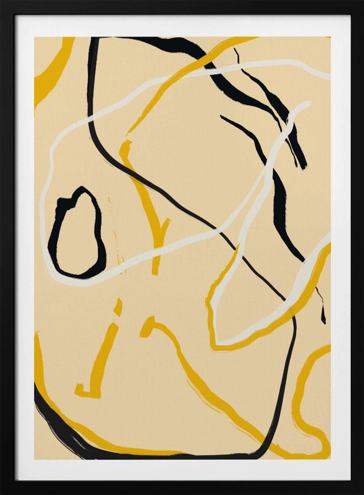 Gouden stroomlijnen | Poster
