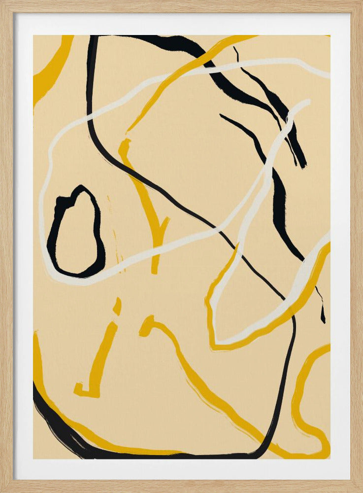 Gouden stroomlijnen | Poster