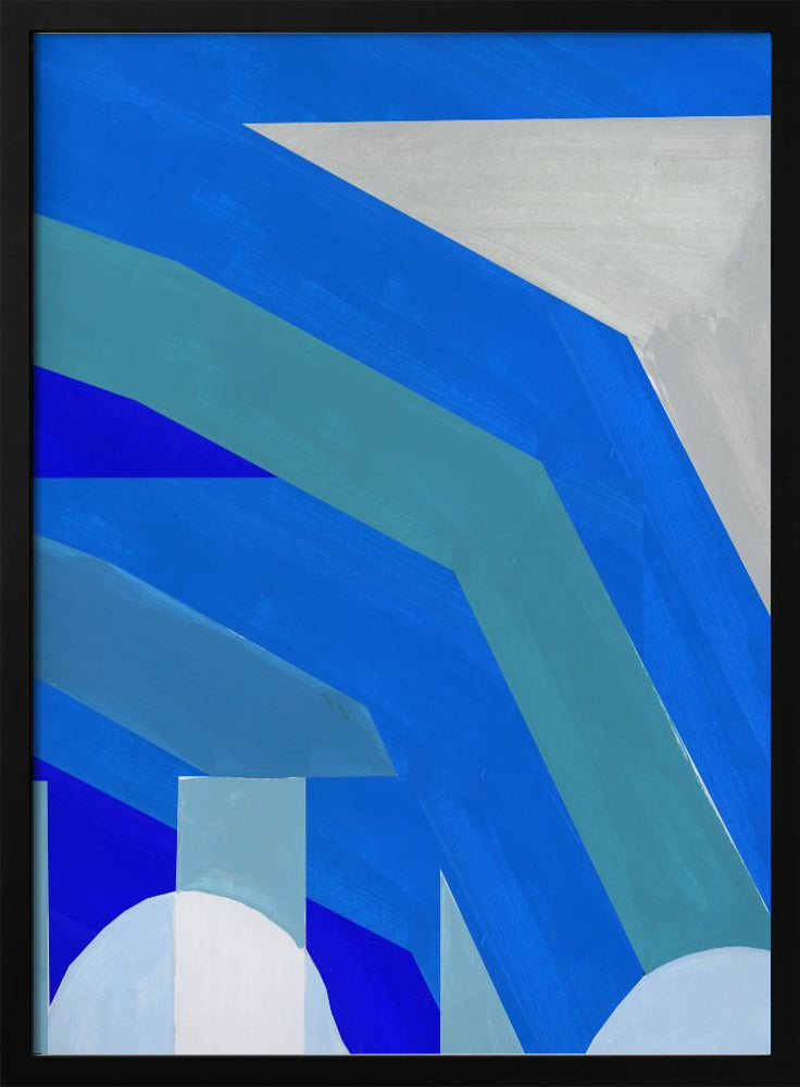 Blauwe Franse Strepen 1 | Poster