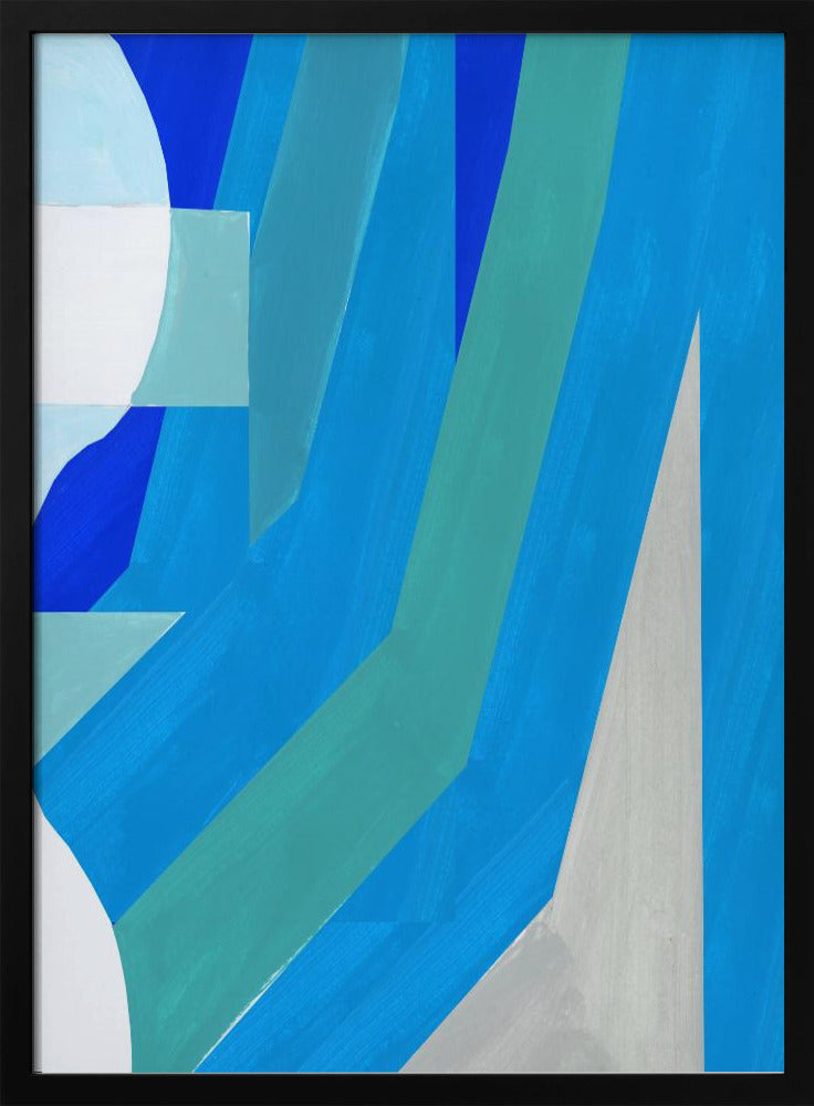 Blauwe Franse Strepen 2 | Poster