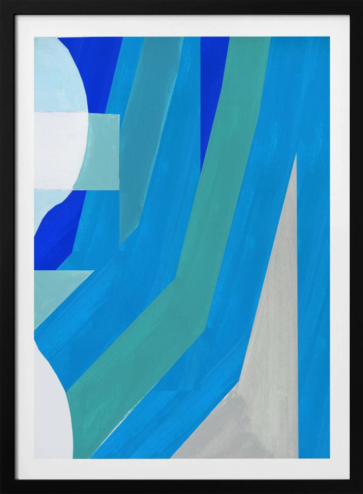 Blauwe Franse Strepen 2 | Poster