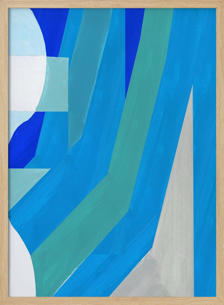 Blauwe Franse Strepen 2 | Poster