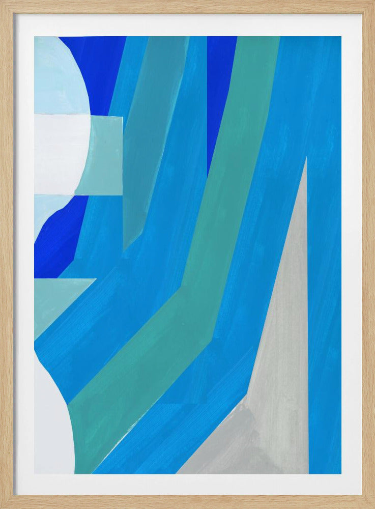 Blauwe Franse Strepen 2 | Poster
