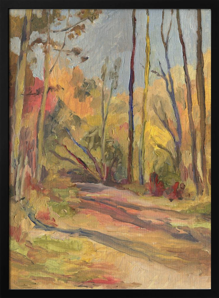 Herfstwandeling Olieverfschilderij | Poster