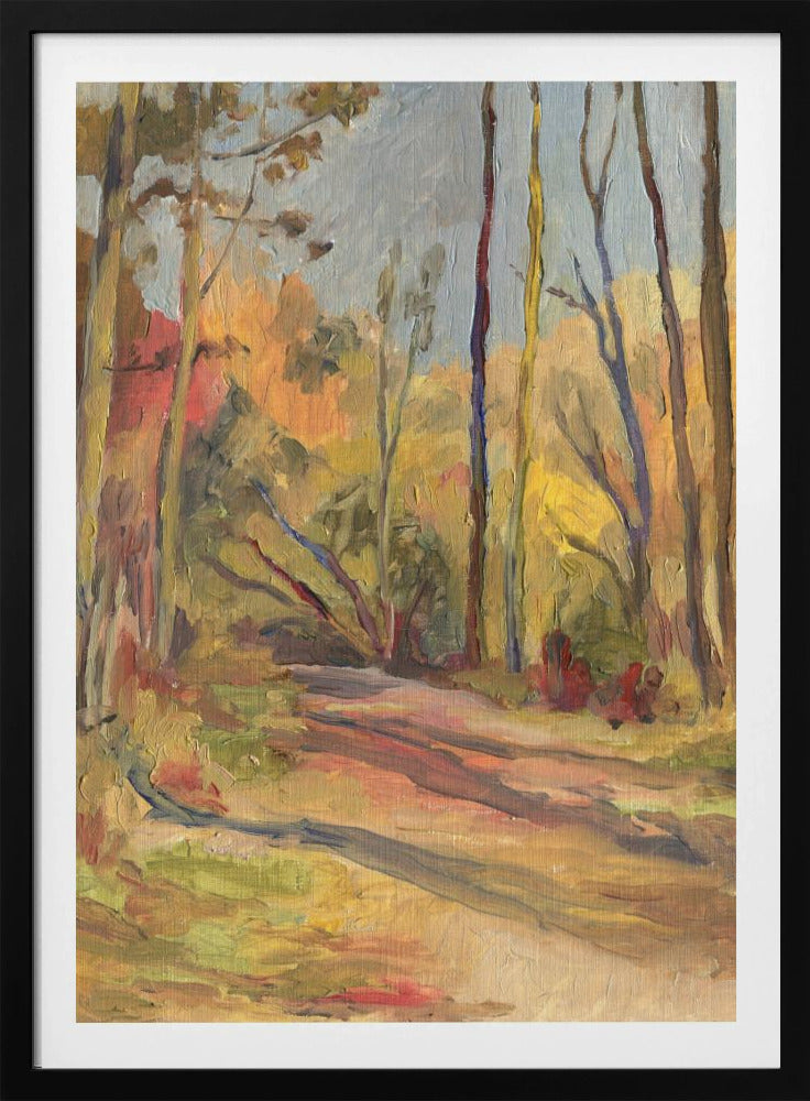 Herfstwandeling Olieverfschilderij | Poster