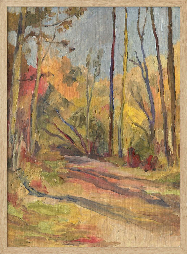 Herfstwandeling Olieverfschilderij | Poster