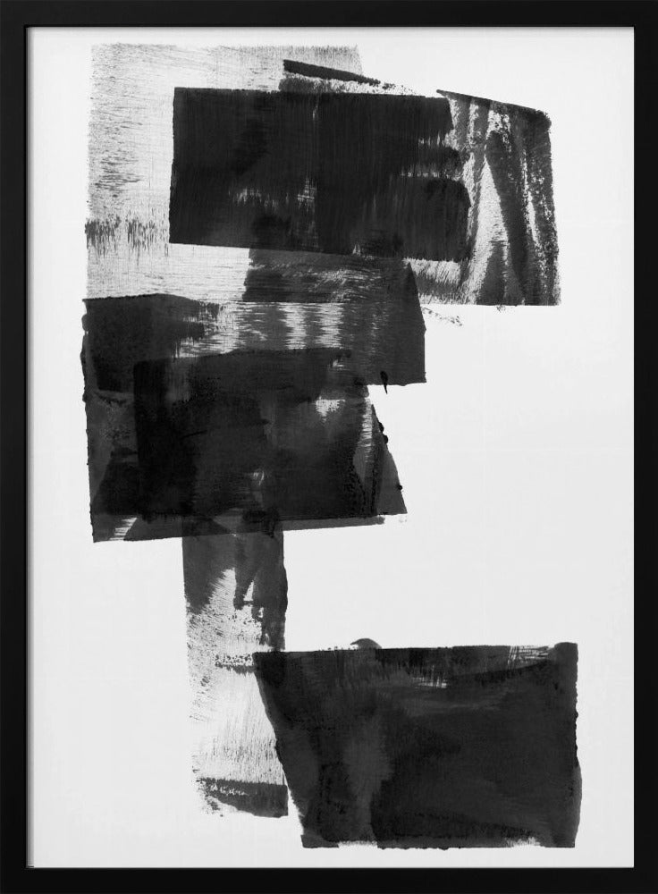 Zwart-wit abstracte compositie nr. 1 | Poster