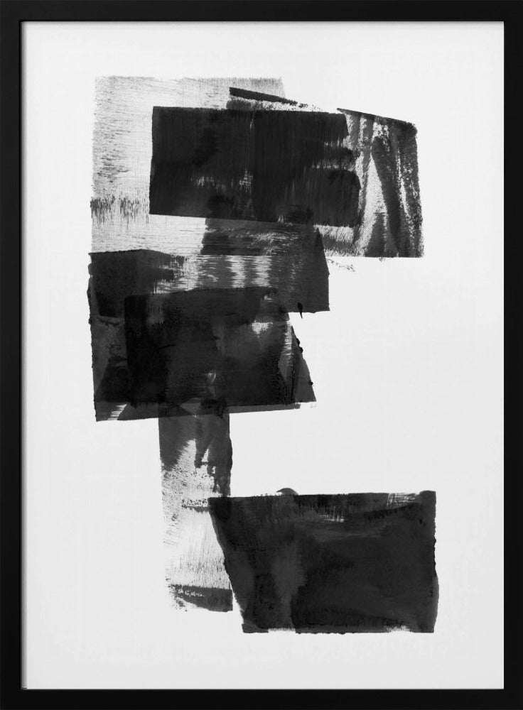 Zwart-wit abstracte compositie nr. 1 | Poster