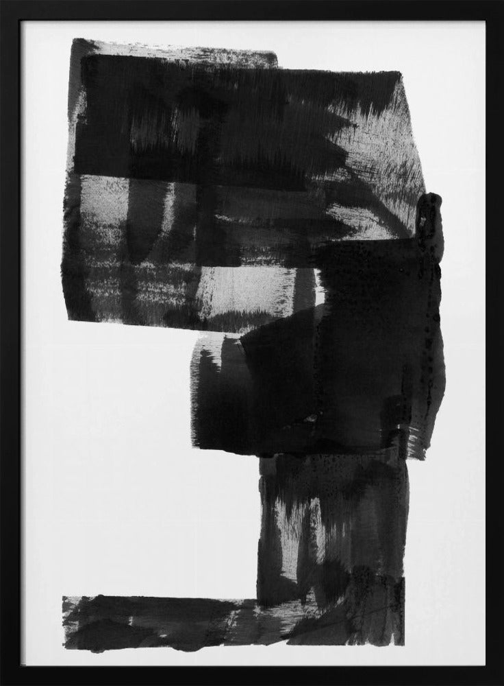 Zwart-wit abstracte compositie nr. 2 | Poster