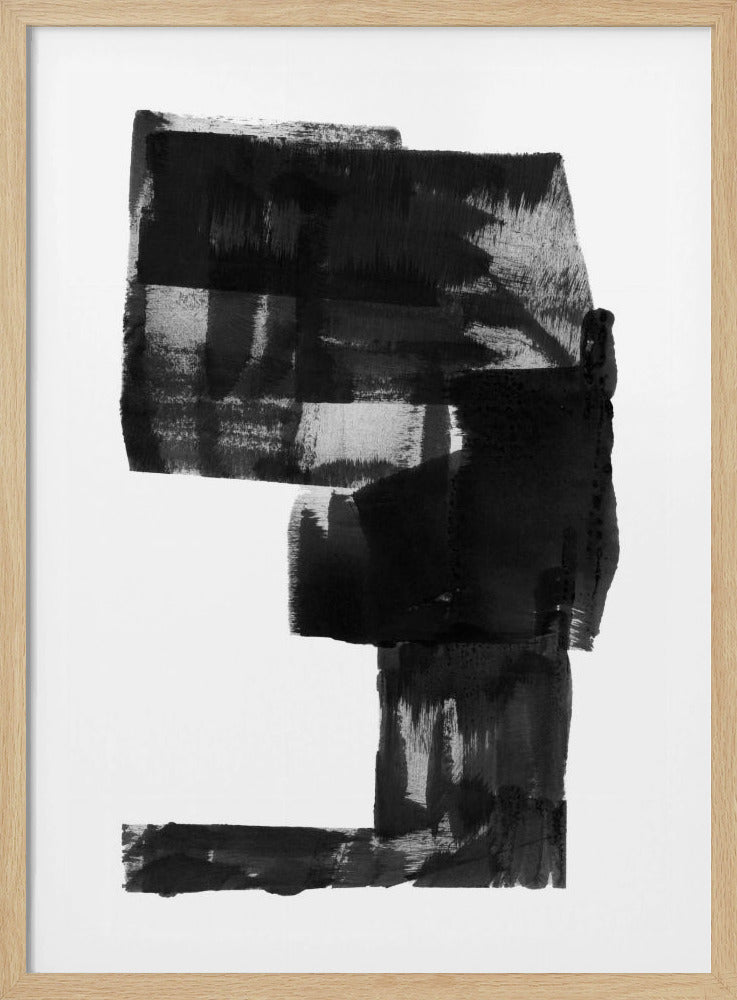 Zwart-wit abstracte compositie nr. 2 | Poster