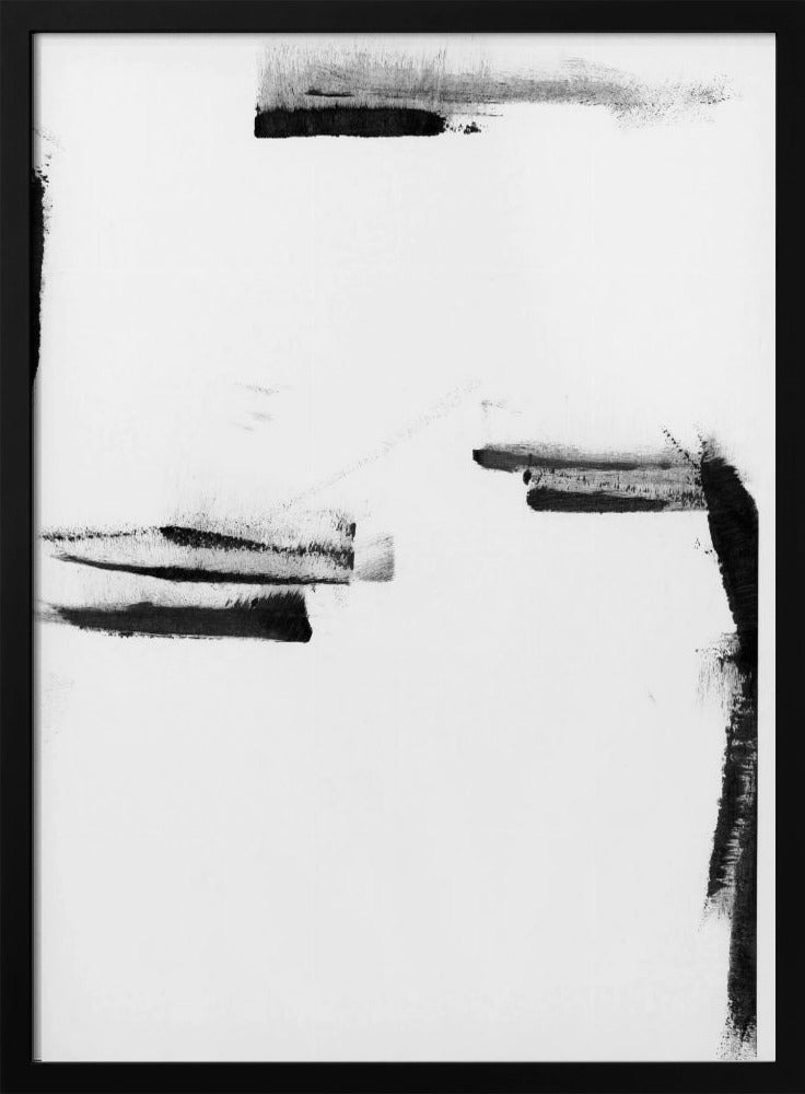 Minimaal zwart-wit abstract 1 | Poster