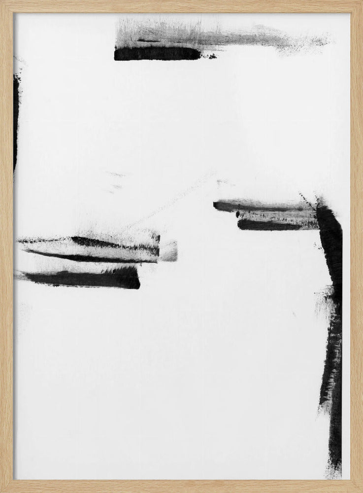 Minimaal zwart-wit abstract 1 | Poster
