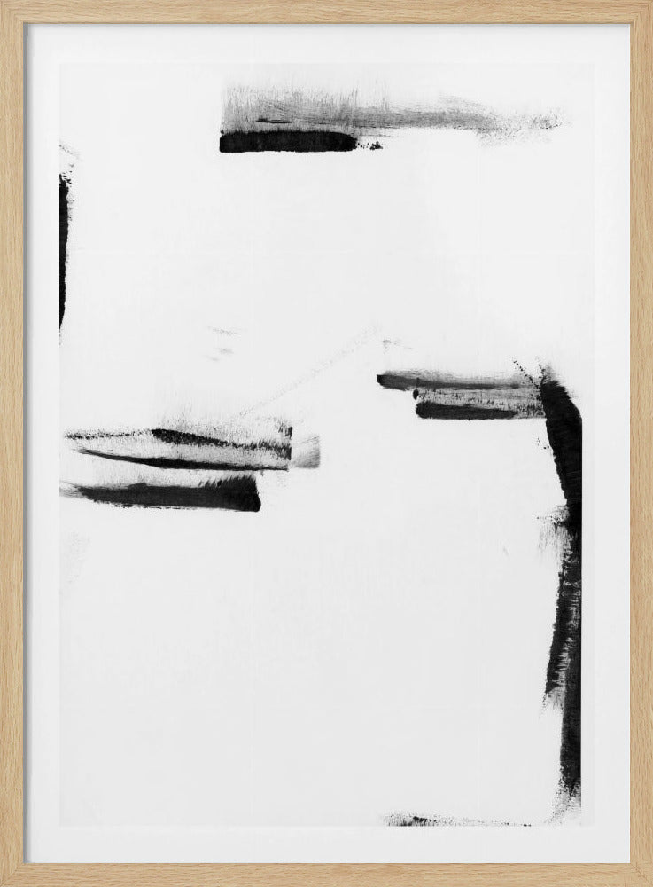Minimaal zwart-wit abstract 1 | Poster