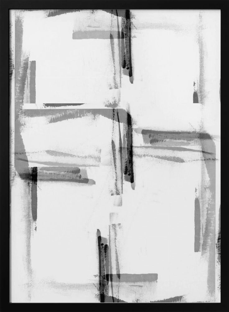Minimaal zwart-wit abstract 2 | Poster