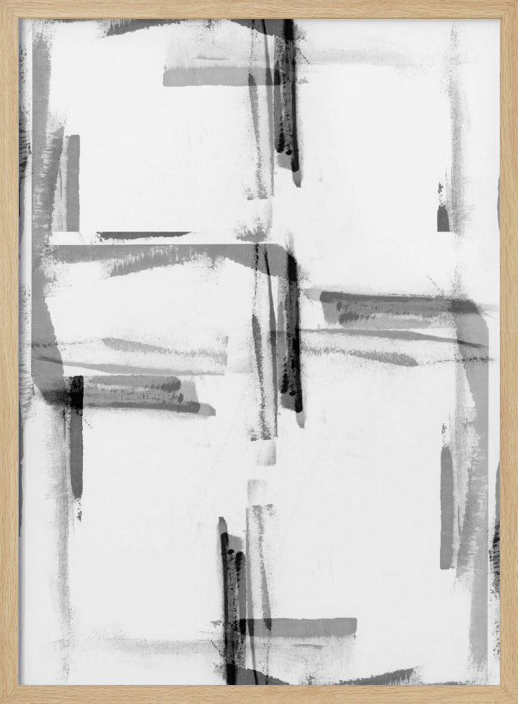 Minimaal zwart-wit abstract 2 | Poster