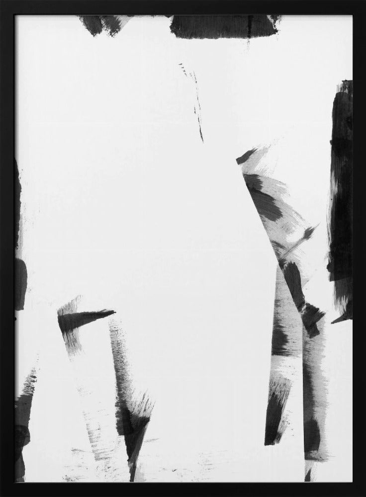 Minimaal zwart-wit abstract 3 | Poster