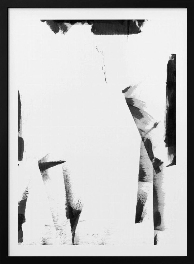 Minimaal zwart-wit abstract 3 | Poster