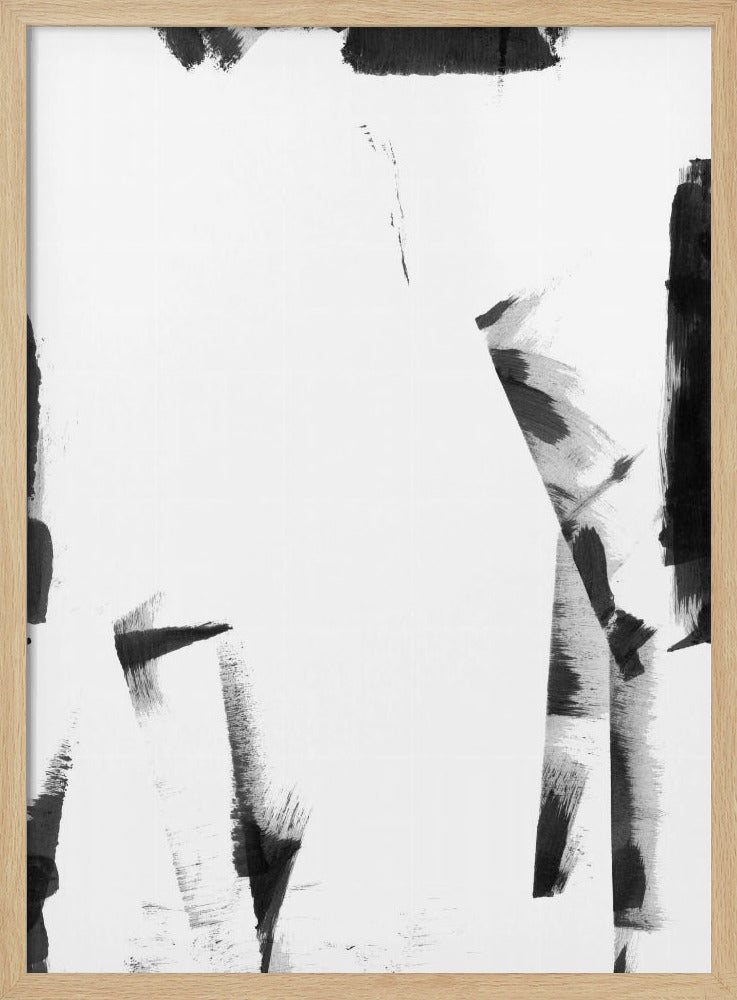 Minimaal zwart-wit abstract 3 | Poster