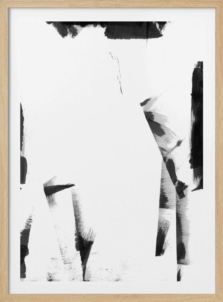 Minimaal zwart-wit abstract 3 | Poster