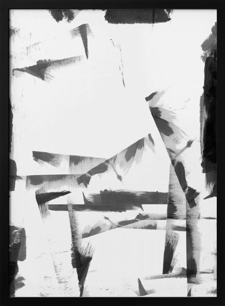 Minimaal zwart-wit abstract 4 | Poster