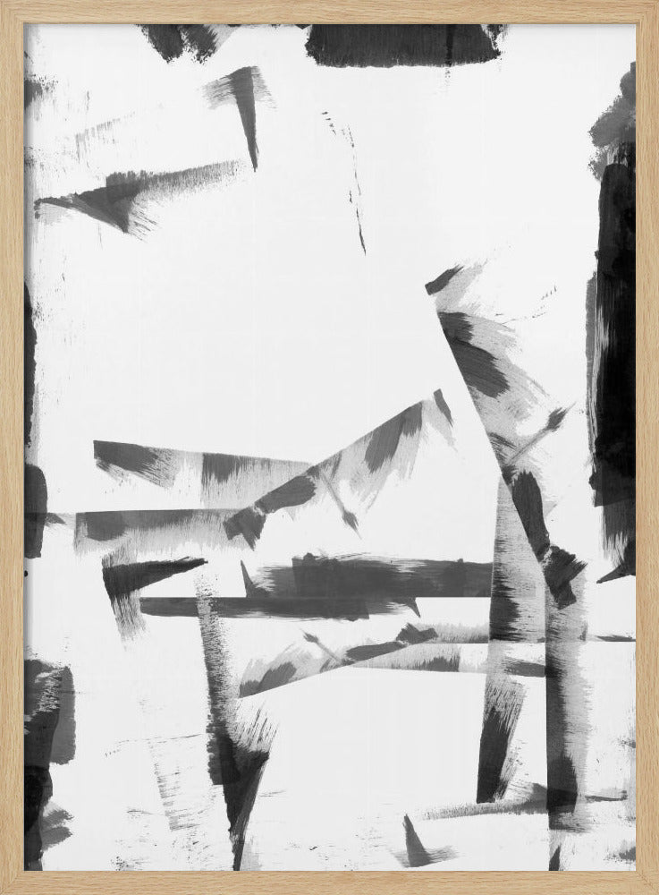 Minimaal zwart-wit abstract 4 | Poster