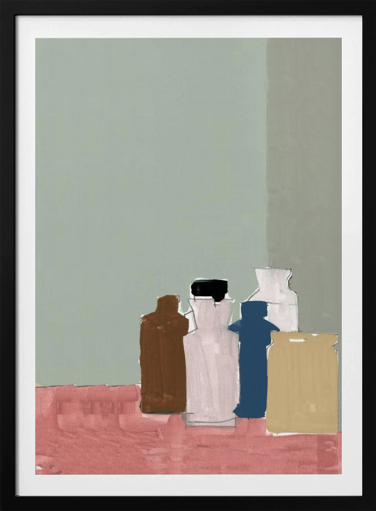 Vintage kleipotten op tafel 1 | Poster