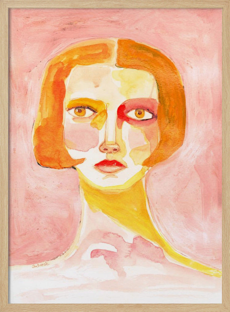 Dame met bobkapsel | Poster