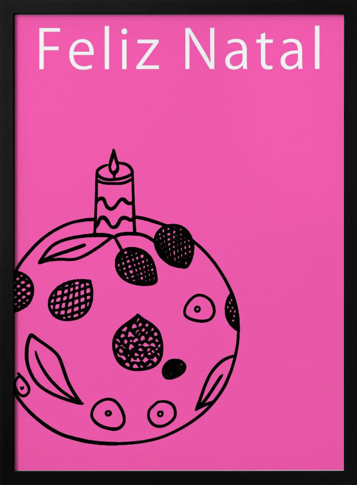 Strikken en kerstballen: Feliz Natal Kerstmis | Poster