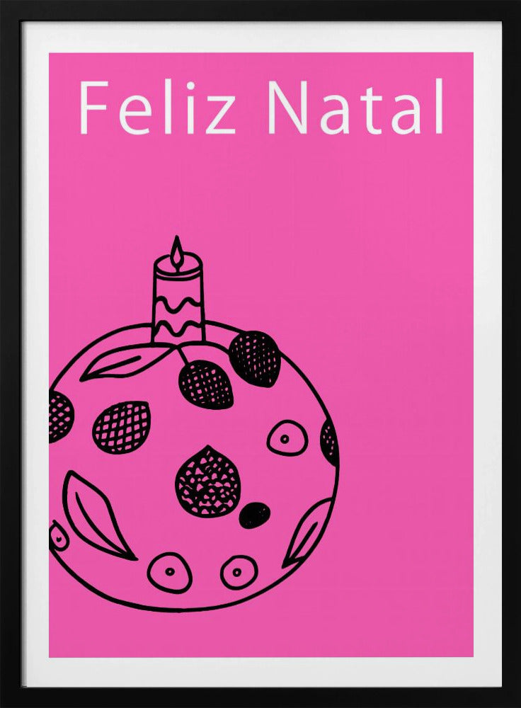 Strikken en kerstballen: Feliz Natal Kerstmis | Poster