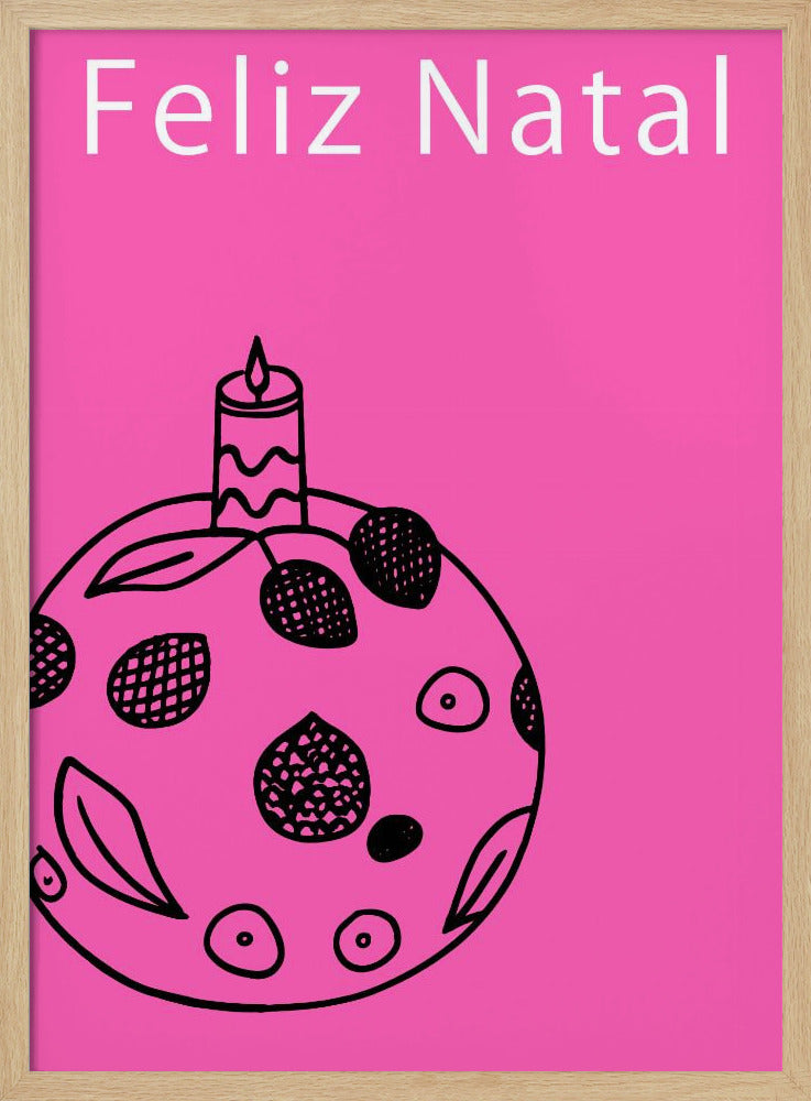 Strikken en kerstballen: Feliz Natal Kerstmis | Poster