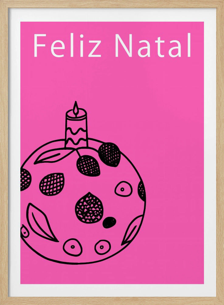 Strikken en kerstballen: Feliz Natal Kerstmis | Poster