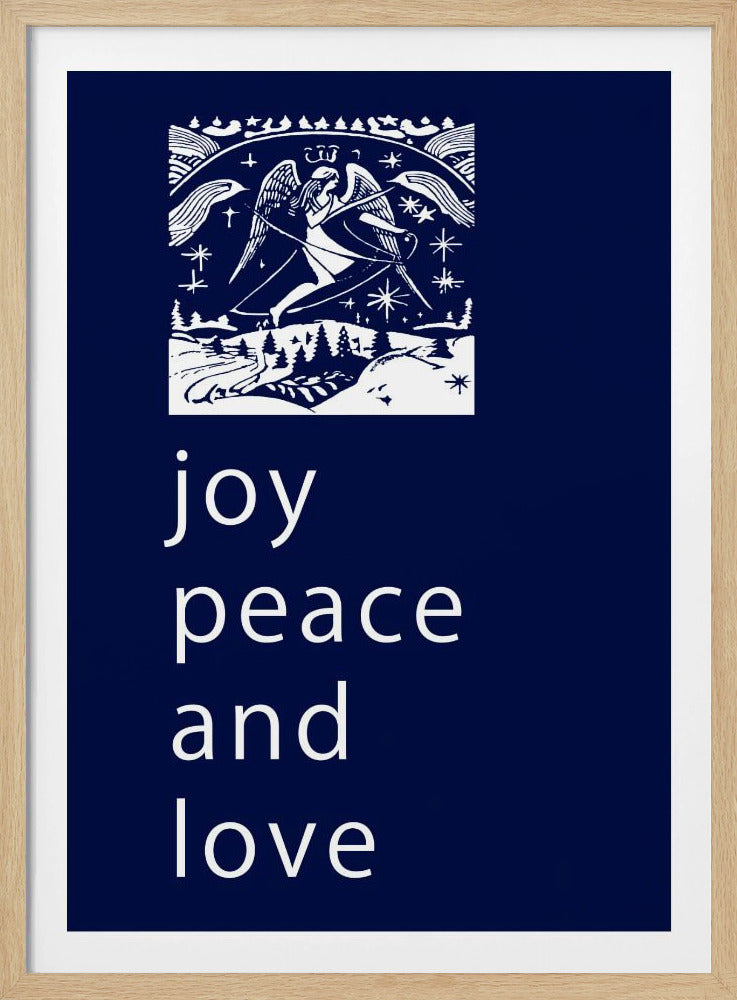 Strikken en kerstballen: Vreugde, vrede en liefde, Kerstmis | Poster