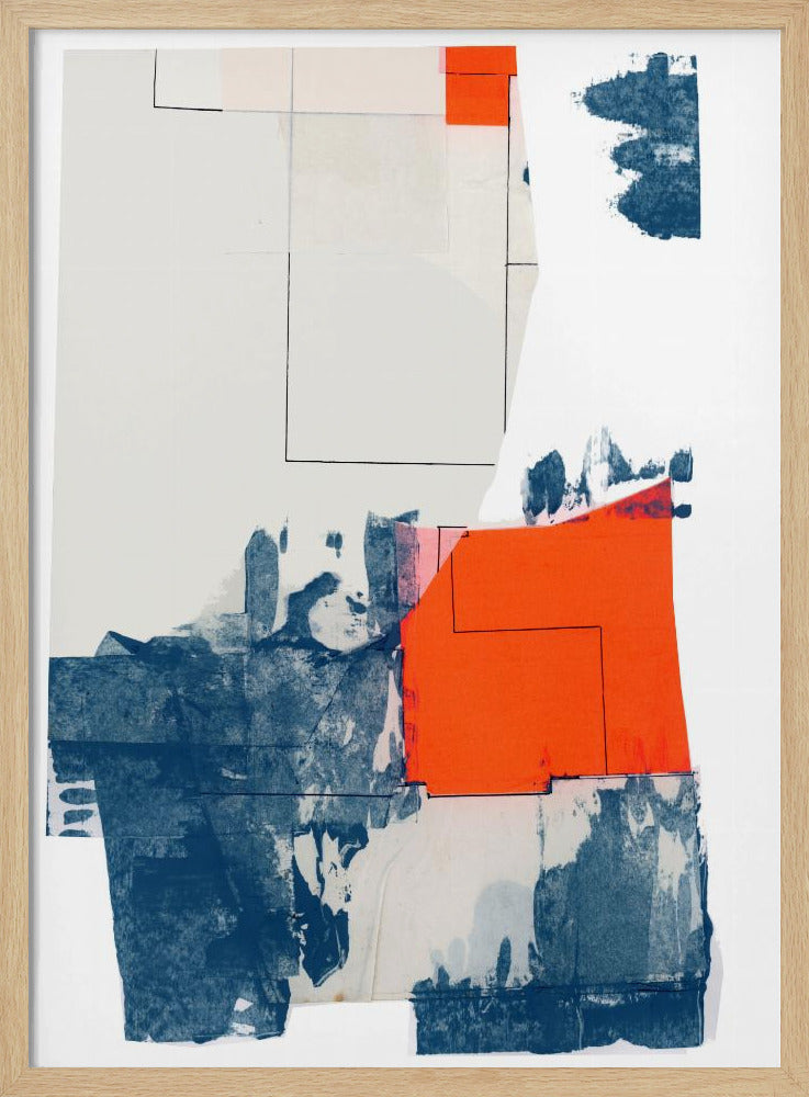 Neutrale abstracte vormen op wit 3 | Poster