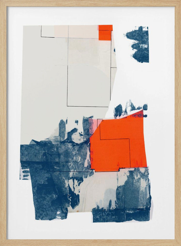 Neutrale abstracte vormen op wit 3 | Poster