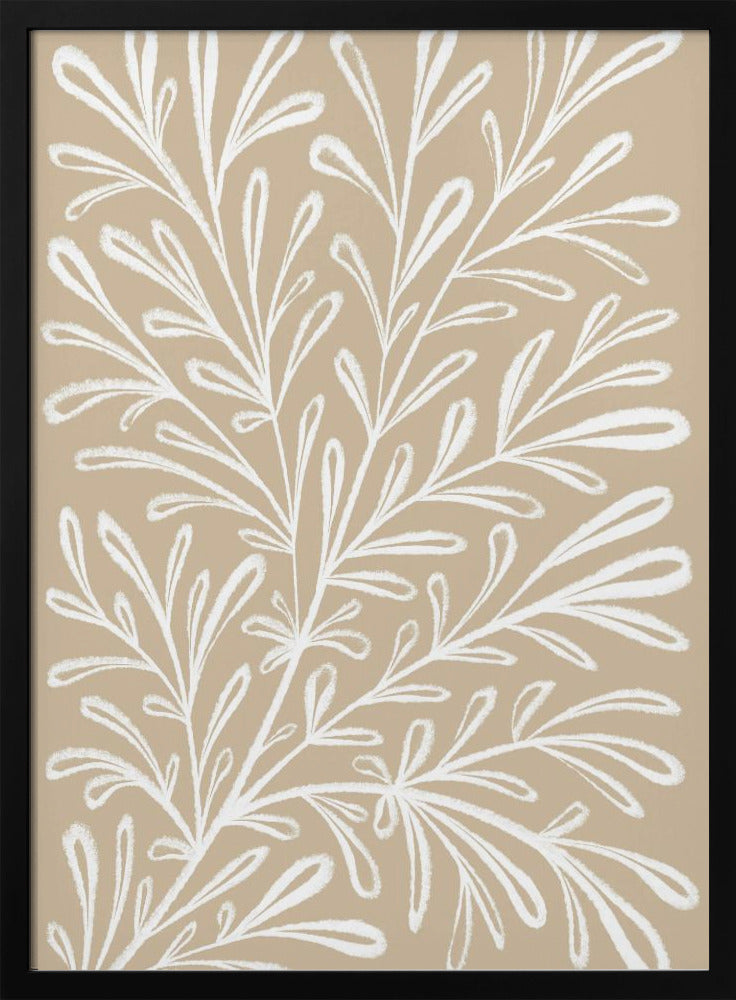 Beige Witte Plant | Poster