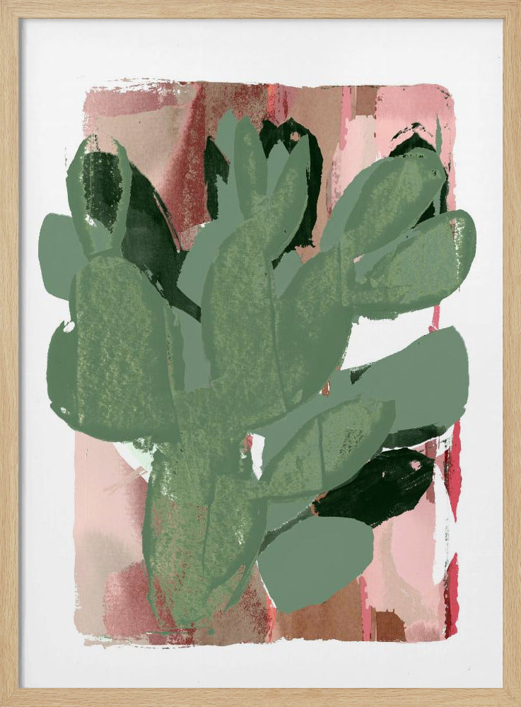 Cactus Groen Roze 3 | Poster