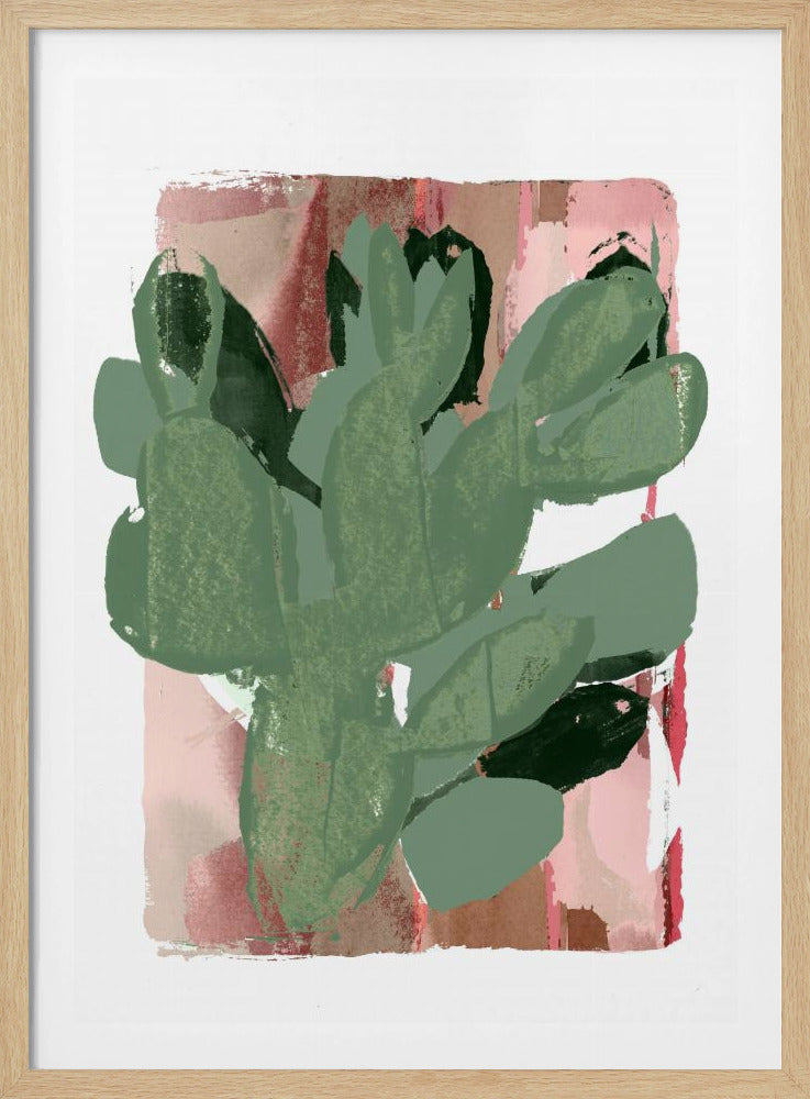 Cactus Groen Roze 3 | Poster