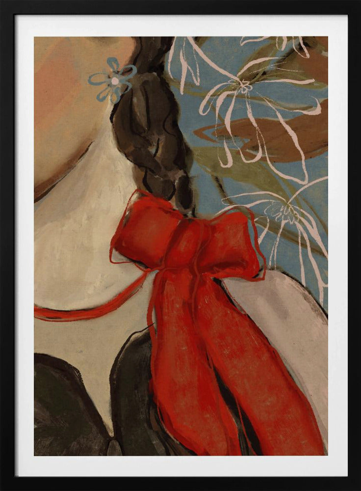 Scarlet Bow Elegance | Poster