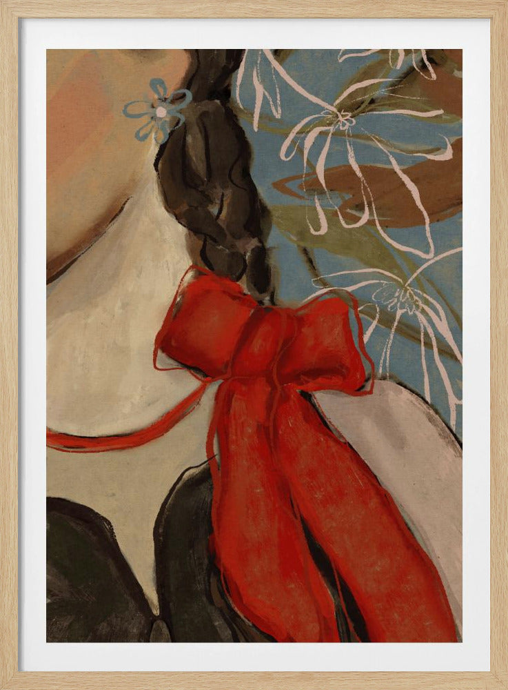 Scarlet Bow Elegance | Poster