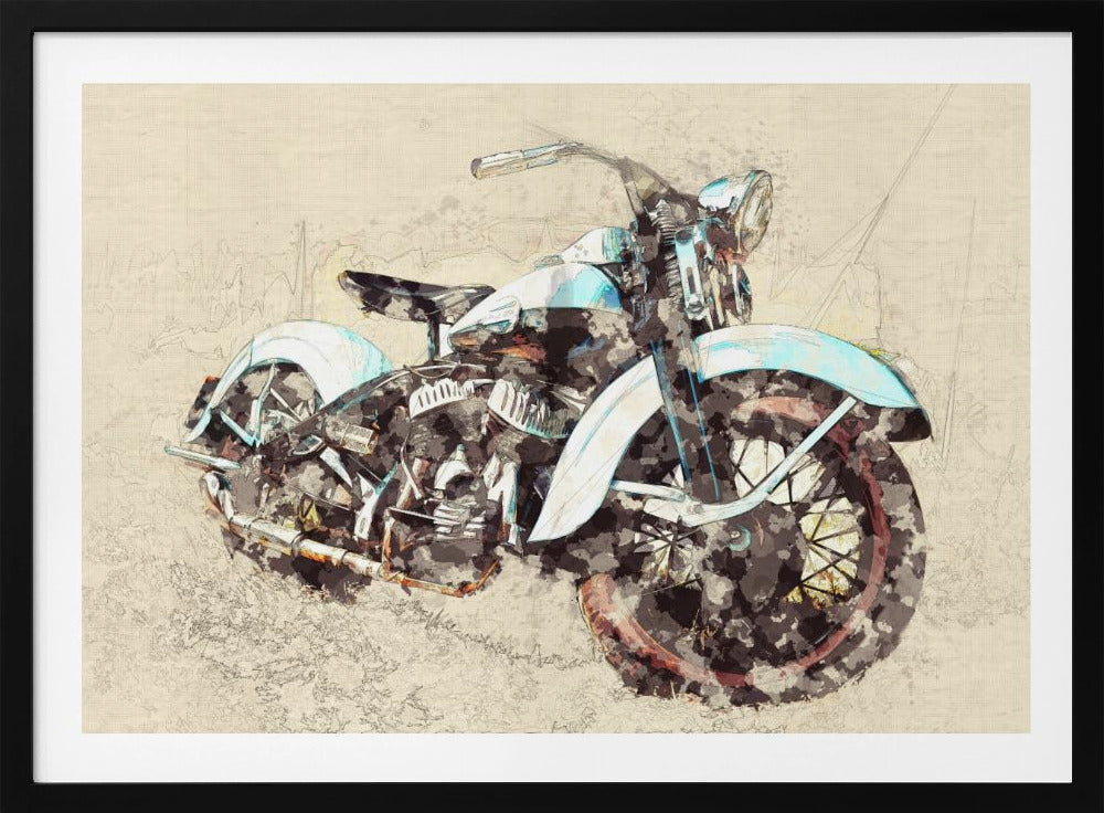 Old Motor Cycle | Poster