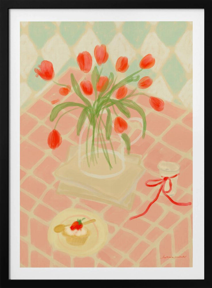 Rode Tulpen Zomerpicknick | Poster