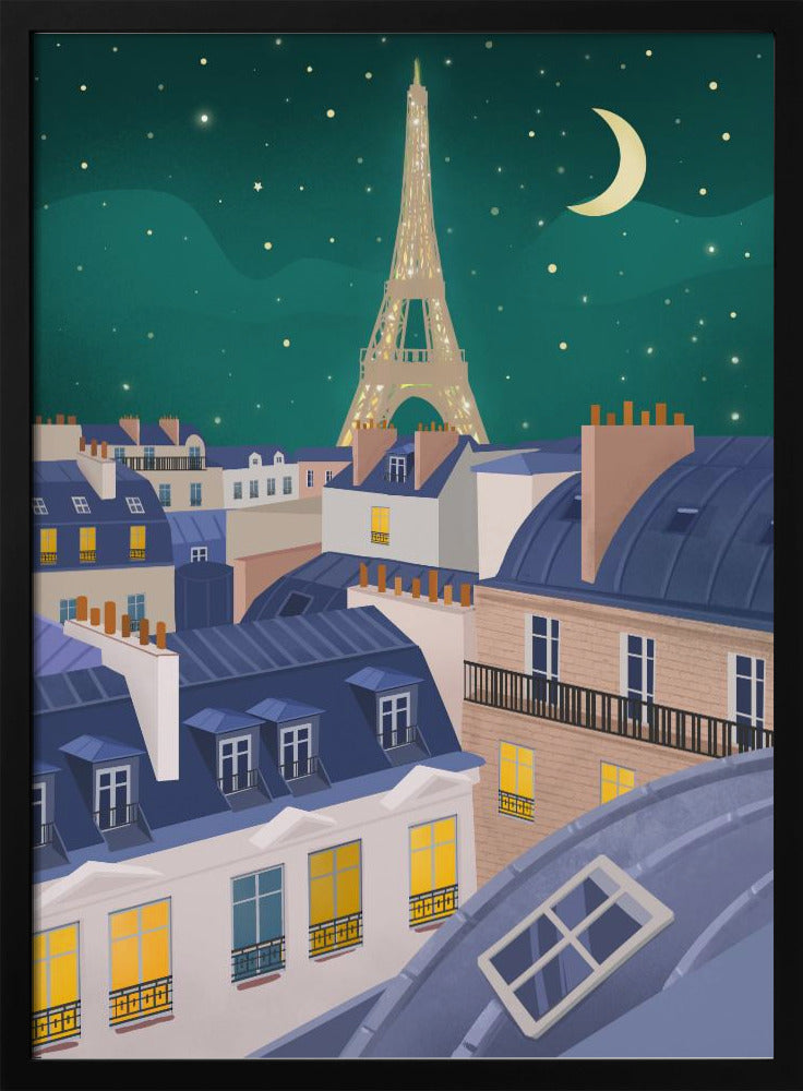 Parijs bij nacht | Poster