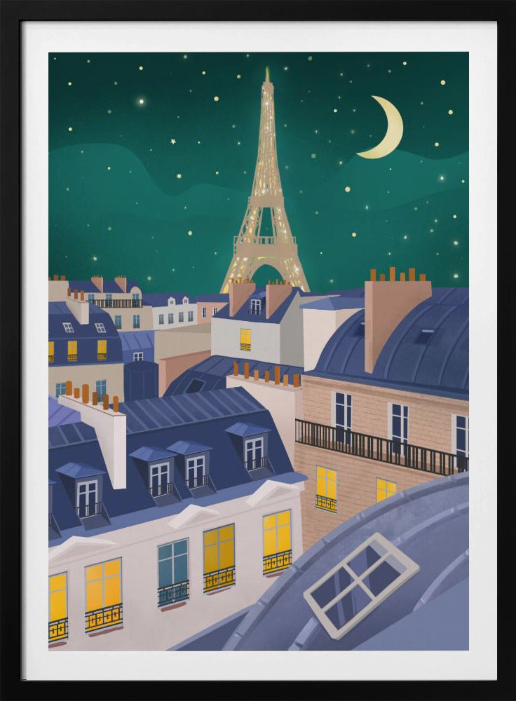 Parijs bij nacht | Poster