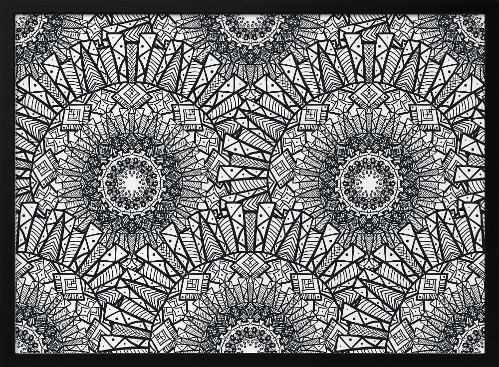 Abstracte Mandala Lijnkunst | Poster