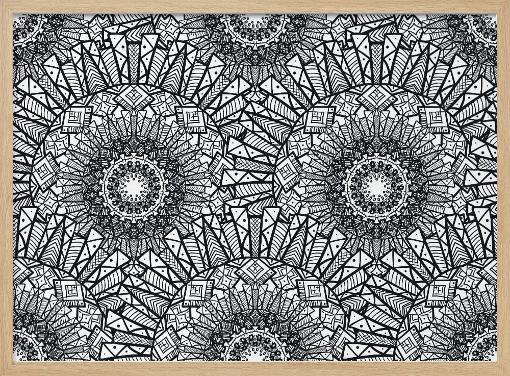 Abstracte Mandala Lijnkunst | Poster