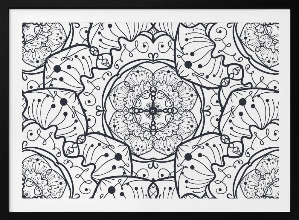 Abstracte Mandala Lijnkunst | Poster