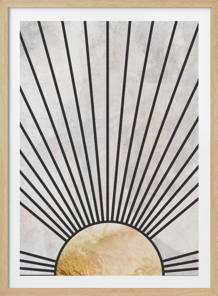 Zwarte goud opkomende zon | Poster