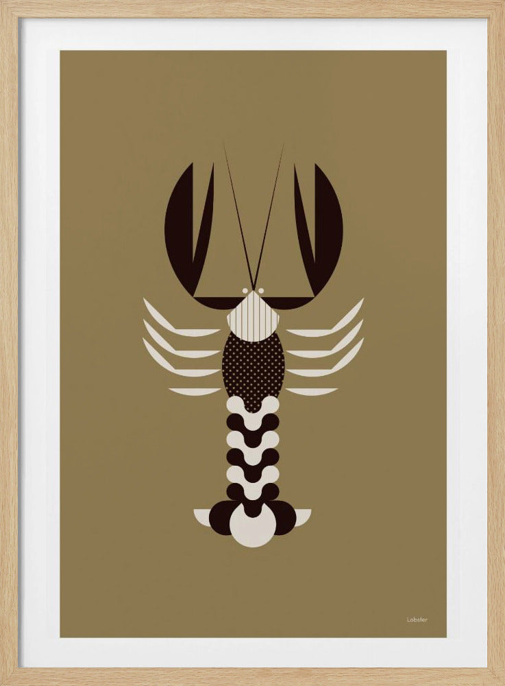 Gouden dieren - Kreeft (goud) | Poster