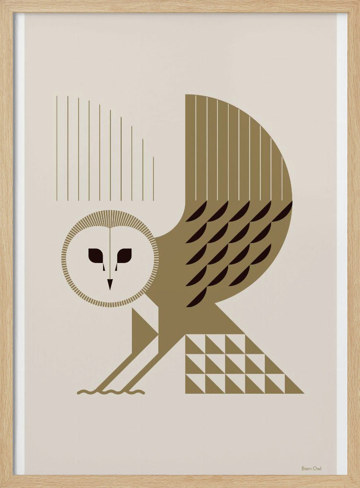 Gouden dieren - Kerkuil (wit) | Poster