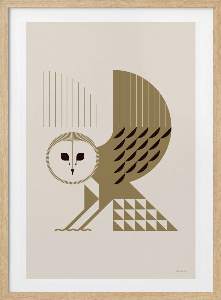 Gouden dieren - Kerkuil (wit) | Poster
